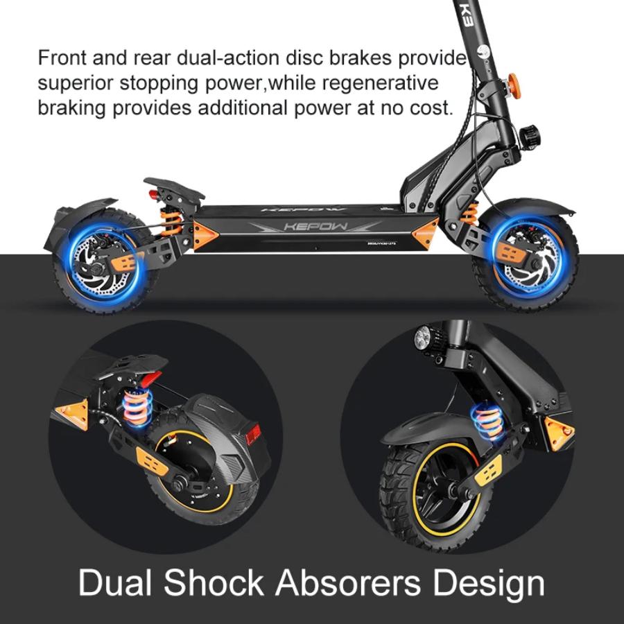 KEPOW K3-D3 800W Foldable Electric Scooter, 50KM/H, 48V 15Ah