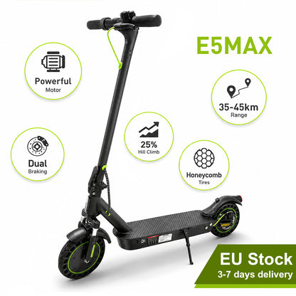 KEPOW Monopattino Elettrico Pieghevole 500W | Autonomia 45KM, Velocità 35KM/H | Pneumatico 10" Honeycomb & APP Intelligente per Mobilità Urbana