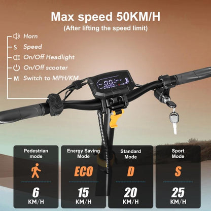 KEPOW K3-D3 800W Foldable Electric Scooter, 50KM/H, 48V 15Ah