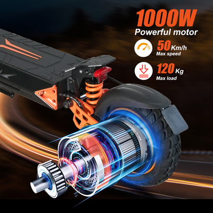 KEPOW K2 Max 1000W Electric Scooter, 50KM/H, 48V 20Ah