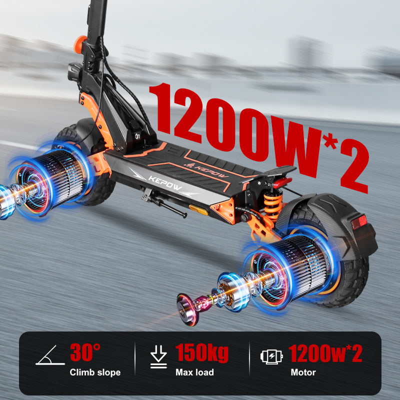 KEPOW K3 Master Dual 1200W Electric Scooter, 65KM/H, 52V 25Ah