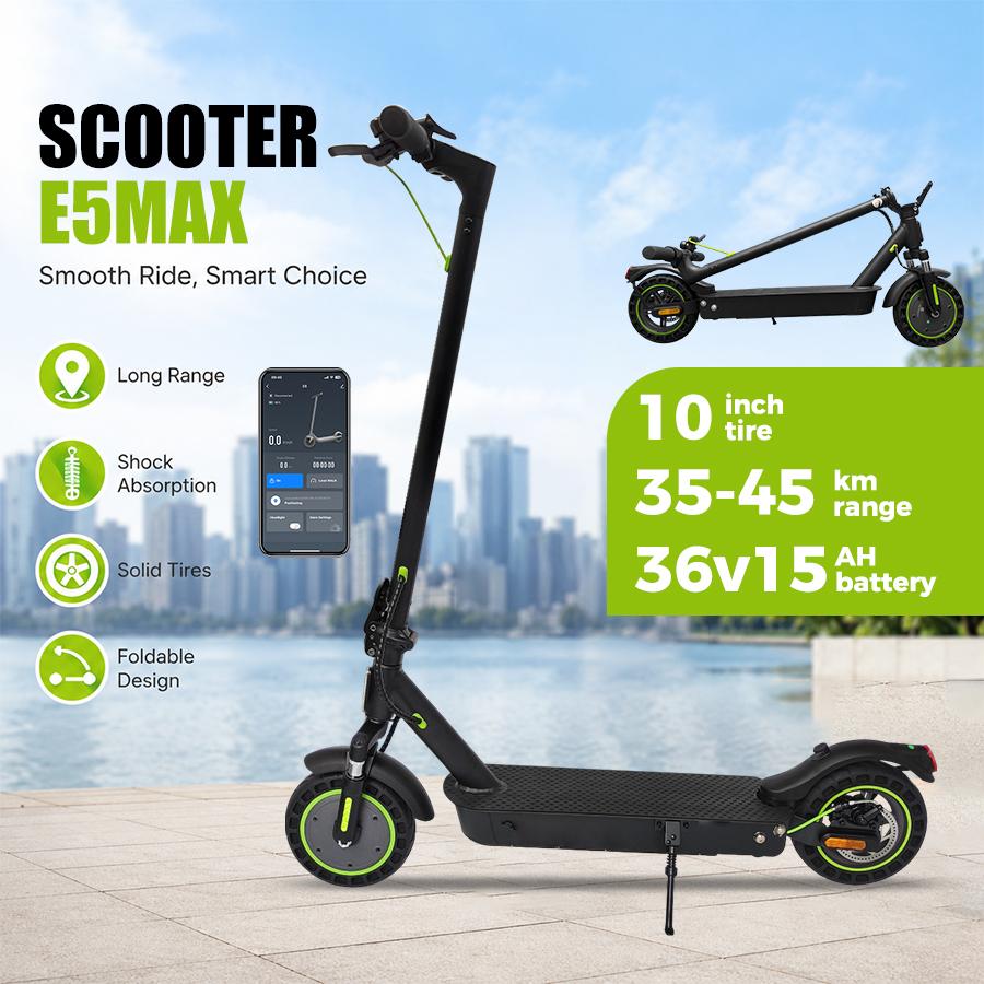 KEPOW Monopattino Elettrico Pieghevole 500W | Autonomia 45KM, Velocità 35KM/H | Pneumatico 10" Honeycomb & APP Intelligente per Mobilità Urbana