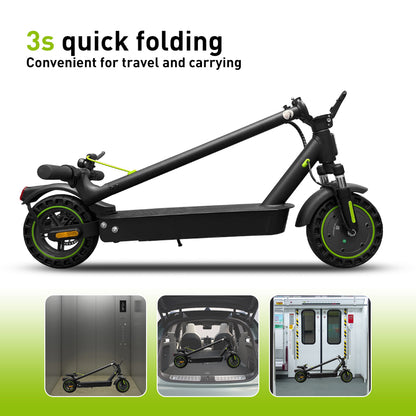 KEPOW Monopattino Elettrico Pieghevole 500W | Autonomia 45KM, Velocità 35KM/H | Pneumatico 10" Honeycomb & APP Intelligente per Mobilità Urbana