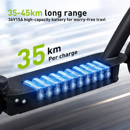 KEPOW Monopattino Elettrico Pieghevole 500W | Autonomia 45KM, Velocità 35KM/H | Pneumatico 10" Honeycomb & APP Intelligente per Mobilità Urbana