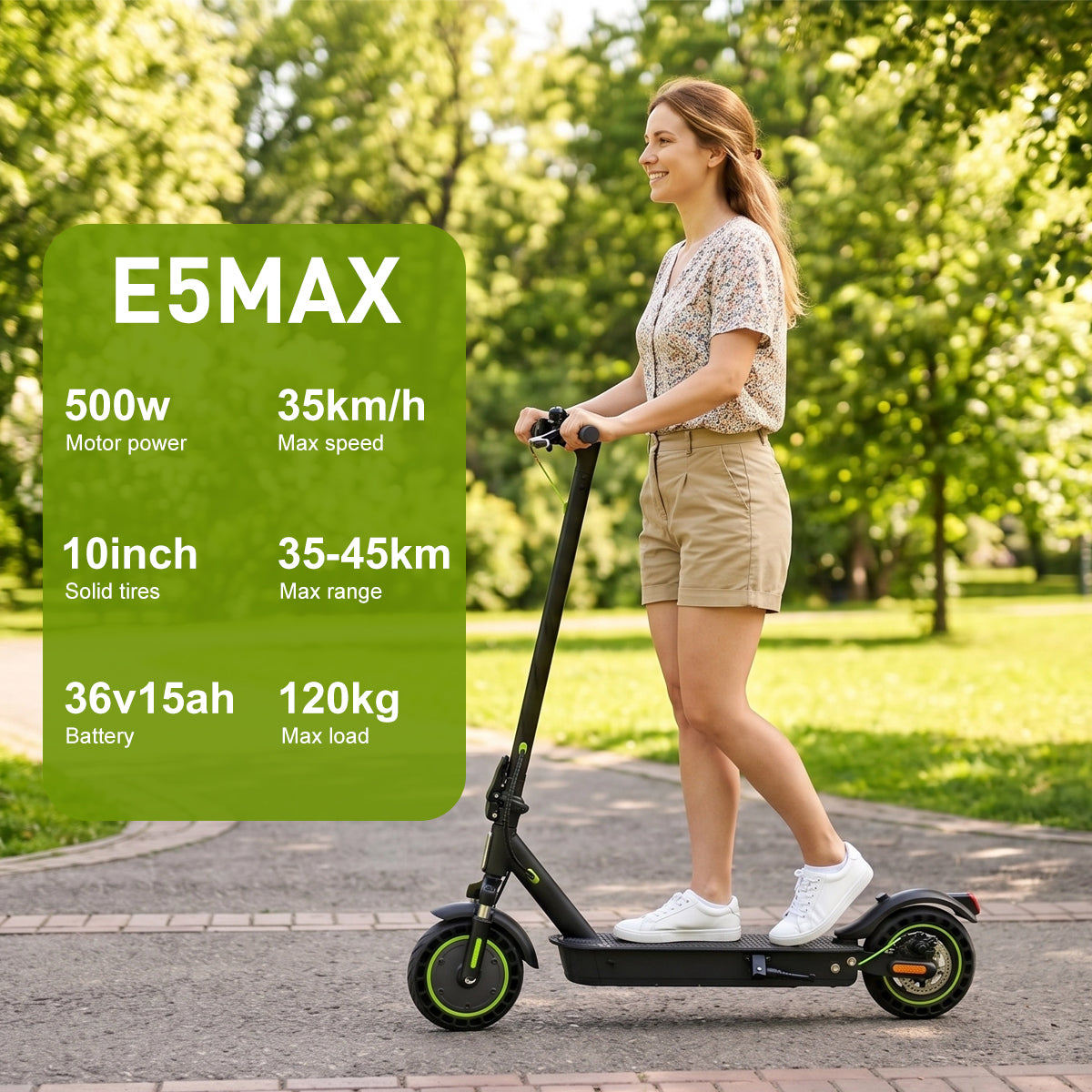 KEPOW Monopattino Elettrico Pieghevole 500W | Autonomia 45KM, Velocità 35KM/H | Pneumatico 10" Honeycomb & APP Intelligente per Mobilità Urbana