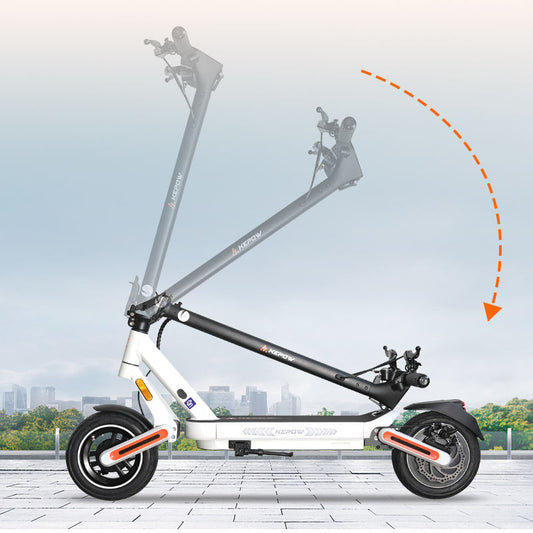KEPOW E12 Adult Electric Scooter, 500W 48V, 40KM/H Speed, Foldable & APP Control